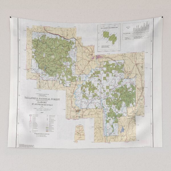 Item preview, Talladega National Forest Map (1994) Alabama Woodland Reserve Atlas designed and sold by BravuraMedia.