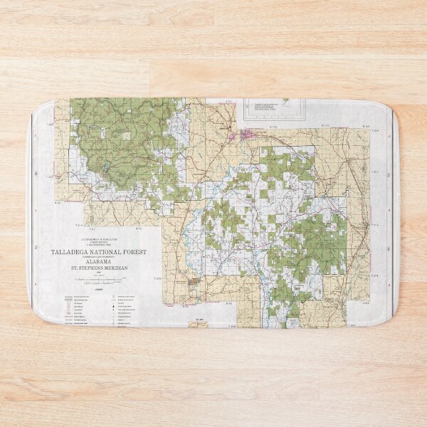 Item preview, Talladega National Forest Map (1994) Alabama Woodland Reserve Atlas designed and sold by BravuraMedia.
