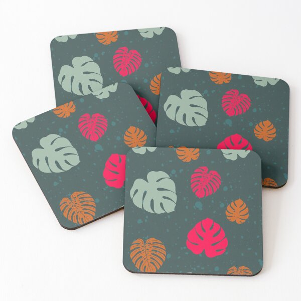 Item preview, Monstera Leaves - Green and Pink designed and sold by gritnfire.