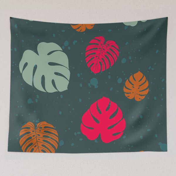 Item preview, Monstera Leaves - Green and Pink designed and sold by gritnfire.