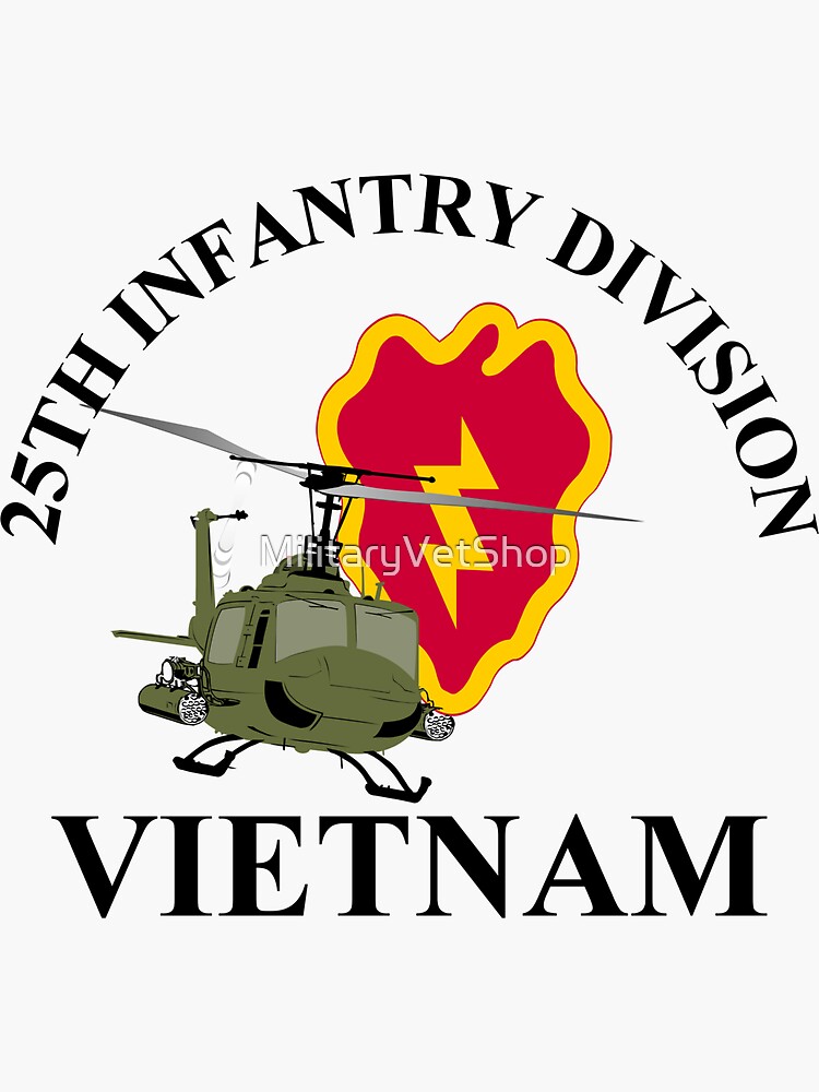Vietnam - 25th Infantry Division - UH1 Gunship by MilitaryVetShop