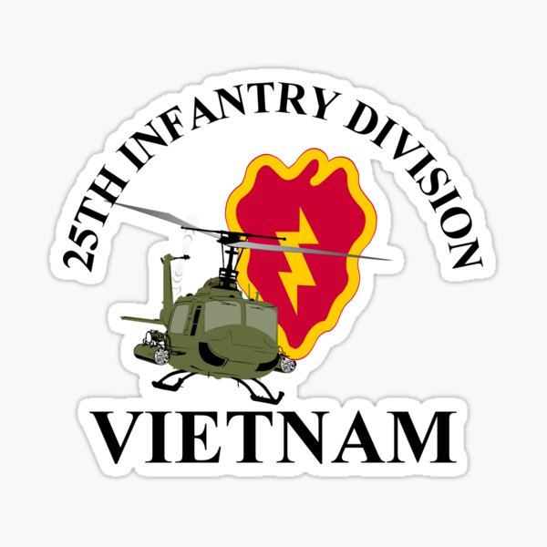 Vietnam - 25th Infantry Division - UH1 Gunship Sticker