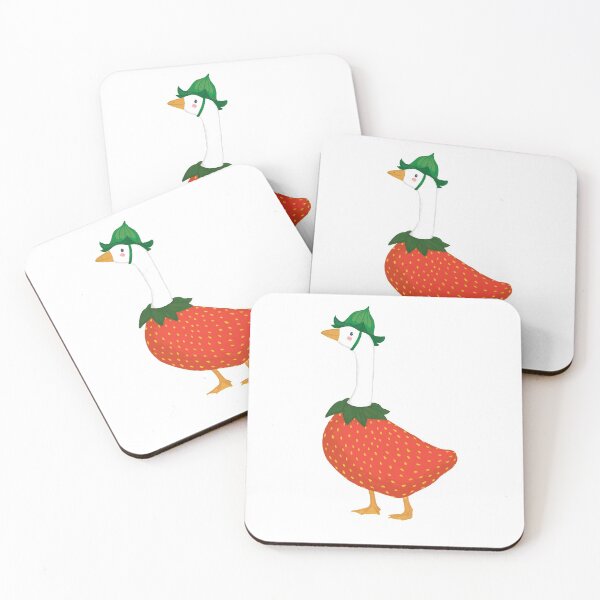 Item preview, Cute Red Strawberry Goose Illustration designed and sold by mumblesmusic.