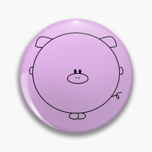 Item preview, Round Pig - Farm Animals designed and sold by figtreeworks.