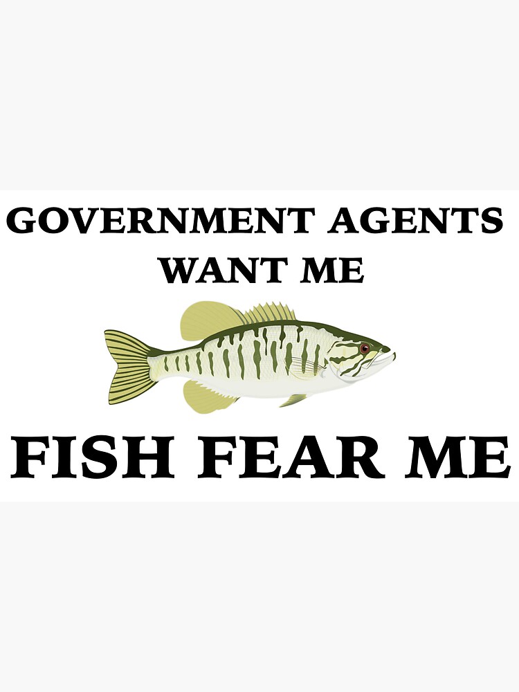 FISH FEAR ME Sticker for Sale by skrtskrt
