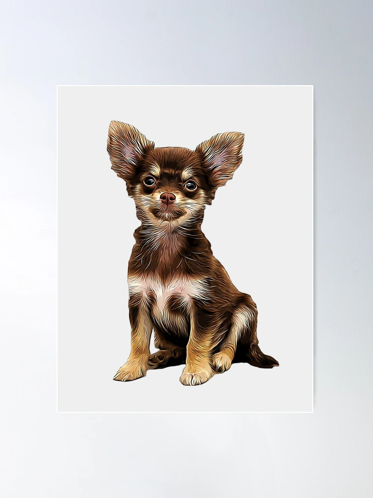 Chihuahua Chocolate Puppy Poster for Sale by Elarex Redbubble