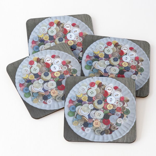 Item preview, Overflowing plate of rainbow buttons designed and sold by memorguson.