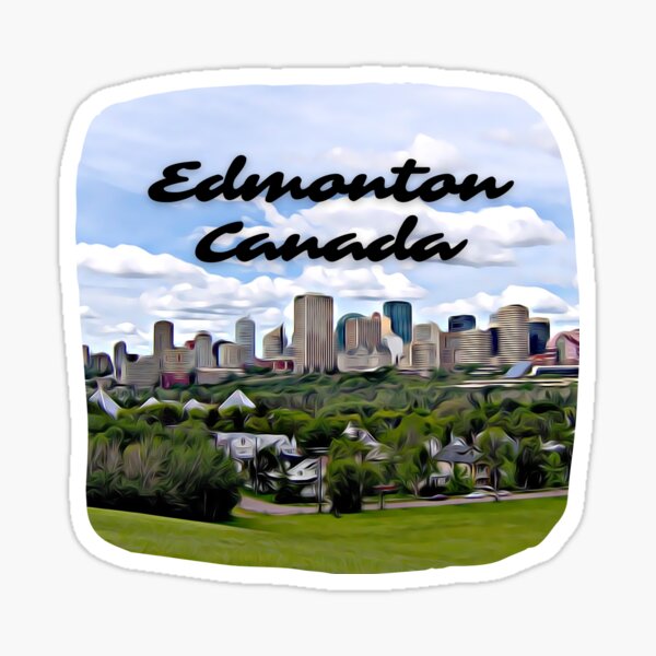 "Edmonton Canada Skyline Painting" Sticker for Sale by YegMark Redbubble
