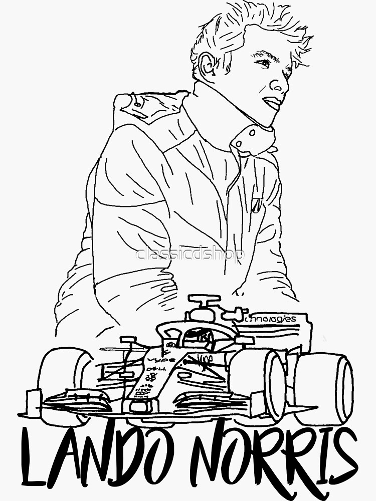 "F1 Lando Norris 4" Sticker for Sale by classicdshop | Redbubble