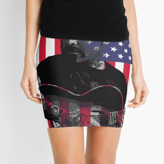 Am I The Only One Aaron Lewis Vintage America Flag Mini Skirt