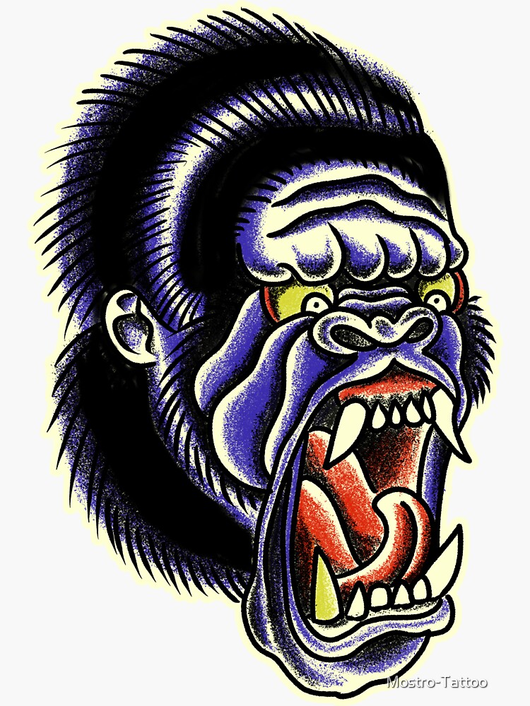 gorilla | Traditional tattoo art, Traditional tattoo design, Traditional  tattoo old school