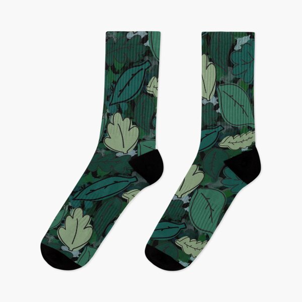 Item preview, Green abstract leaves designed and sold by heatherbenner.