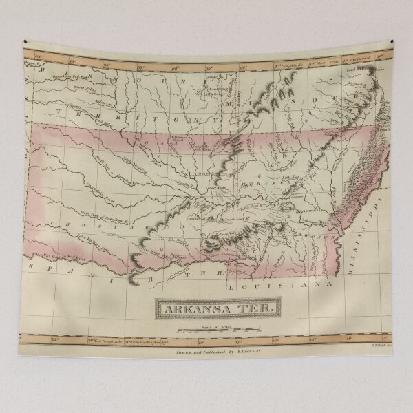 Item preview, Old Arkansas Territory Map (1817) The Natural State Vintage Atlas designed and sold by BravuraMedia.