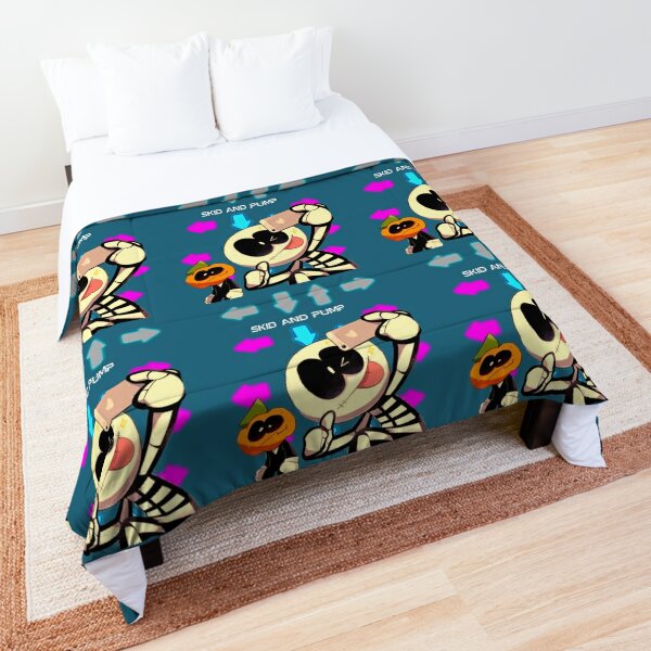 Spooky Month Skid and Pump Friday Night Funkin Duvet Cover Bedding