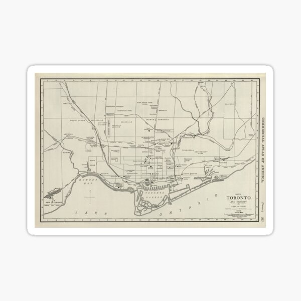 Item preview, Old Toronto Canada Map (1924) Vintage Ontario Capital City Atlas designed and sold by BravuraMedia.