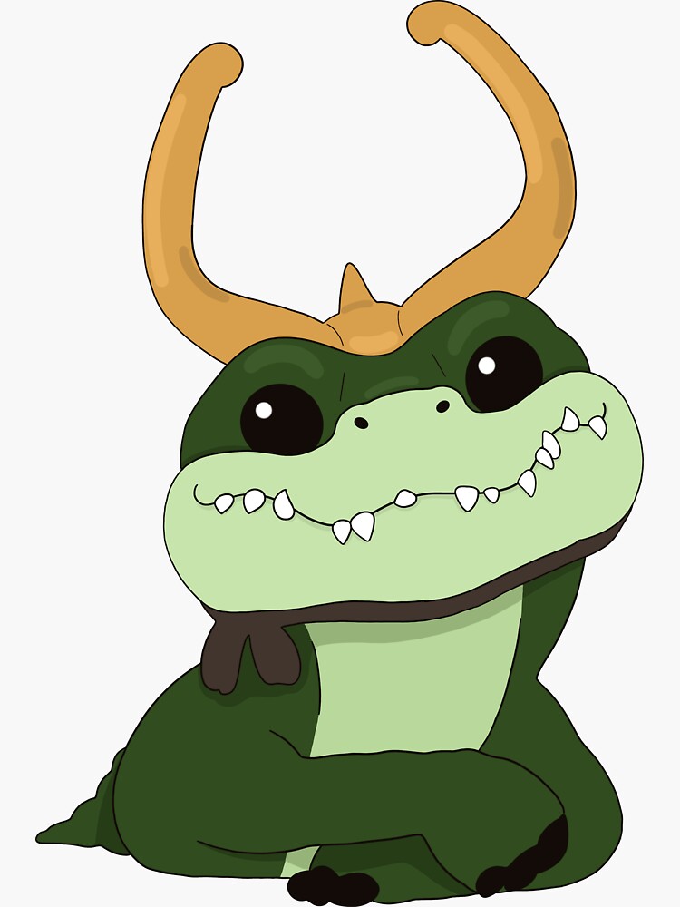 "Alligator Loki Cartoon" Sticker for Sale by choppakizzy Redbubble