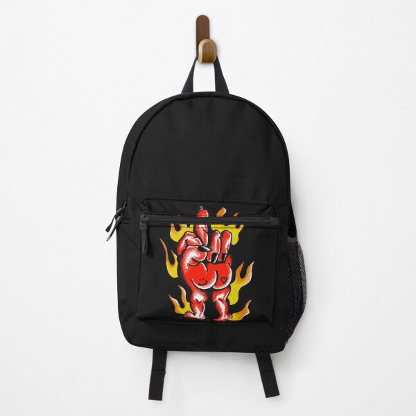 Item preview, Demon Hand On Fire Traditional Tattoo designed and sold by Mostro-Tattoo.