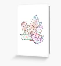 Technicolour Crystal Galaxy Graphic Illustration Greeting Card