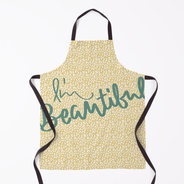 Item preview, Vintage I’m Beautiful Textile Calligraphy Print designed and sold by Padaya.