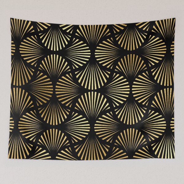 Item preview, Art Deco (Faux) Gold And Black Spectacular Pattern designed and sold by DEC02.
