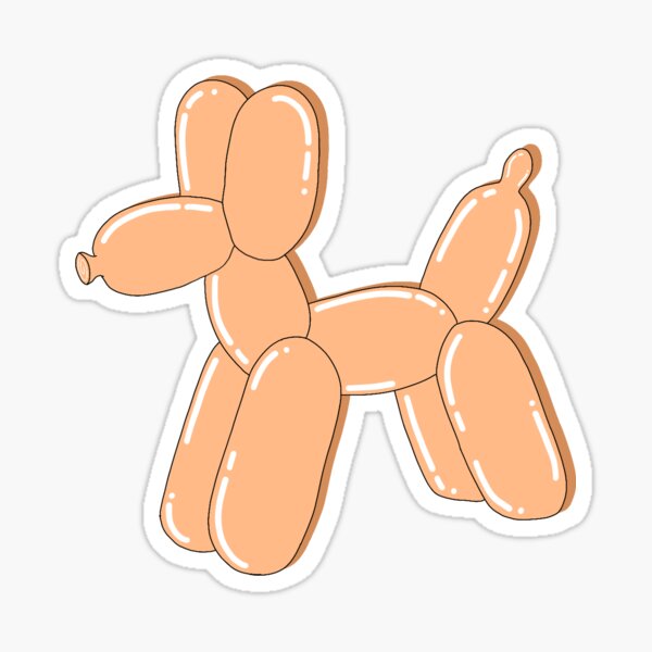 balloon dog pink Sticker for Sale by lilcocostickers