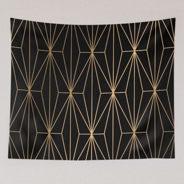 Item preview, Gold And Black Elegant Pattern With Gold Shimmer designed and sold by Vic Torys ☆.