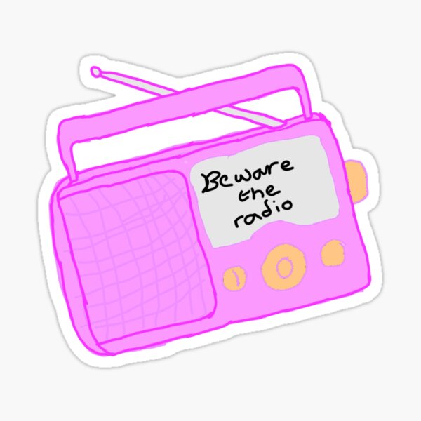 Beware! The Radio - Portable Radio (Momojaja) Sticker