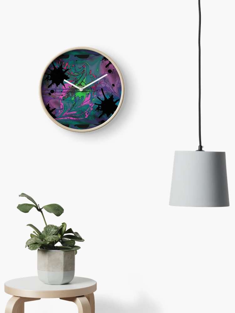Thumbnail 2 of 4, Clock, Freud Ink Blot designed and sold by FreedomMuse.