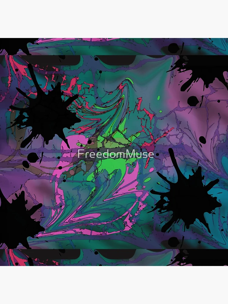 Thumbnail 4 of 4, Clock, Freud Ink Blot designed and sold by FreedomMuse.