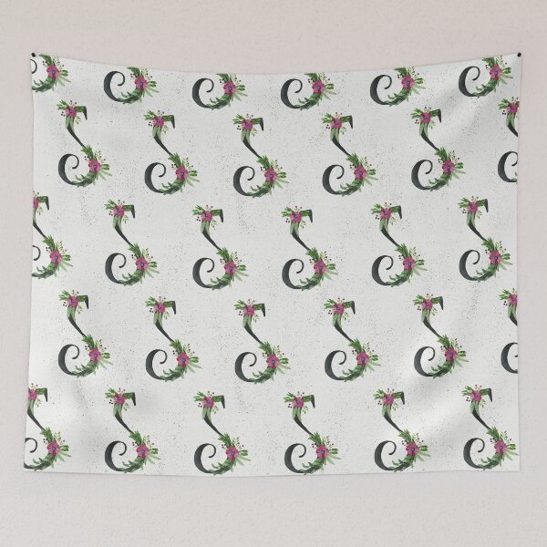Item preview,  Letter S with Floral Wreath designed and sold by helga-wigandt.