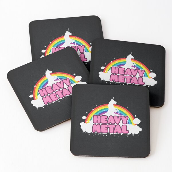 Item preview, HEAVY METAL! (Funny Unicorn / Rainbow Mosh Parody Design) designed and sold by badbugs.