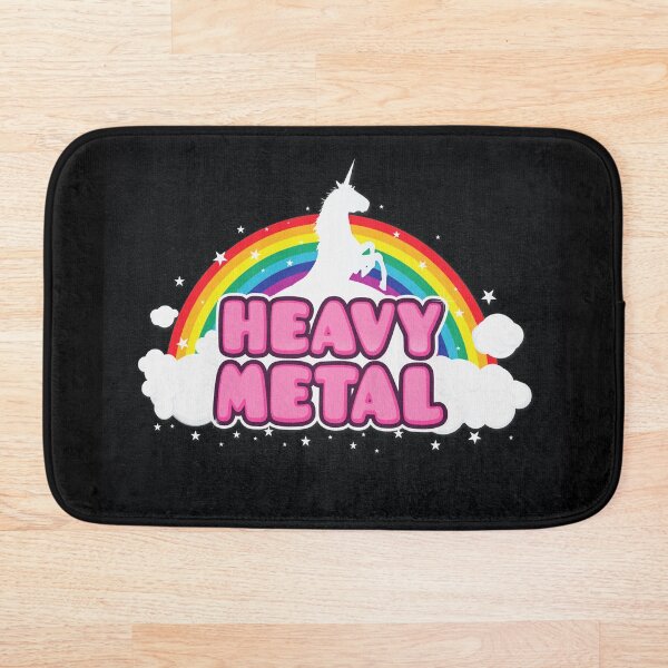 Item preview, HEAVY METAL! (Funny Unicorn / Rainbow Mosh Parody Design) designed and sold by badbugs.