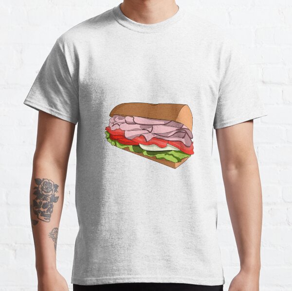 Leckeres Cartoon-Sandwich-Design Classic T-Shirt