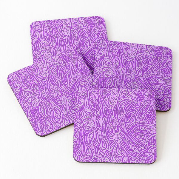 Item preview, Swirling Abstract Line Art in Pink and Purple designed and sold by MathenaArt.
