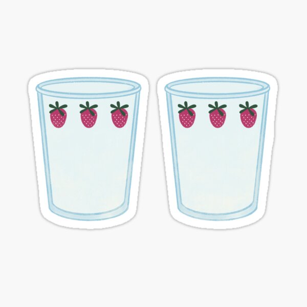 Two strawberry cups Sticker