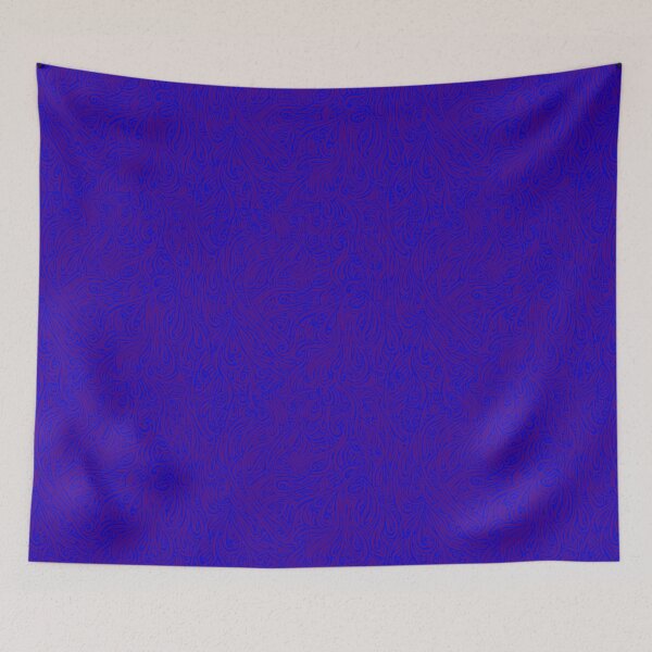 Item preview, Swirling Abstract Line Art in Purple on Blue designed and sold by MathenaArt.