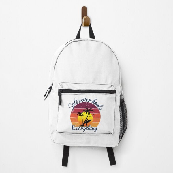 Item preview, Salt Water Heals Everything , vintage tropical sunset surfer designed and sold by yass-art.