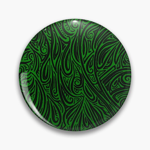 Item preview, Swirling Abstract Line Art in Black on Green designed and sold by MathenaArt.