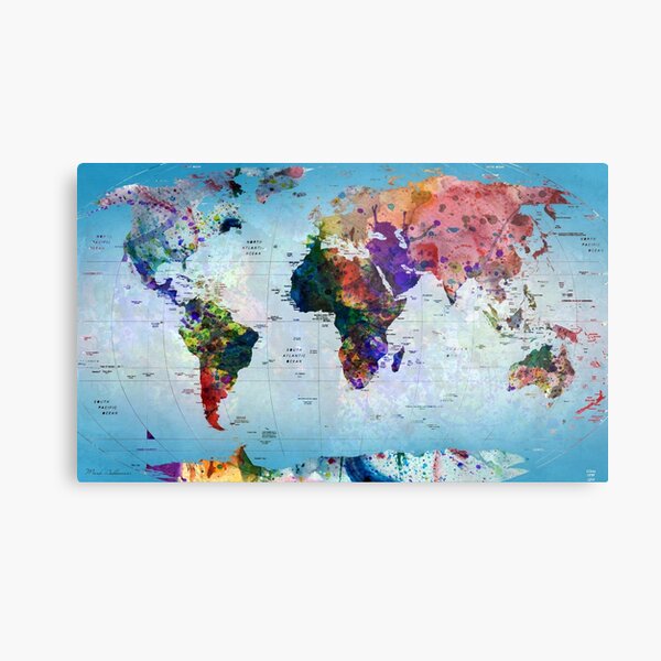 map Metal Print