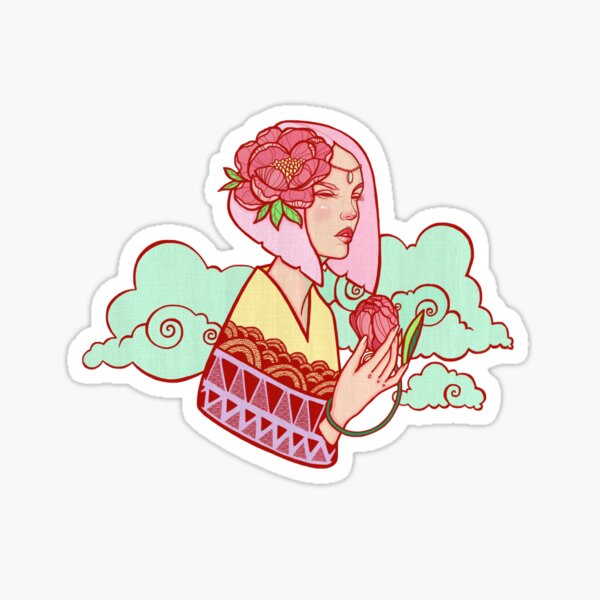 Peony Sticker