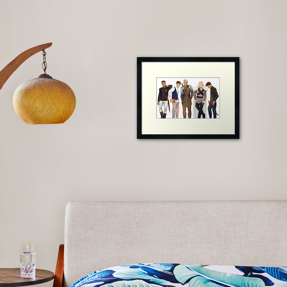 Men from Throne of Glass Framed Art Print