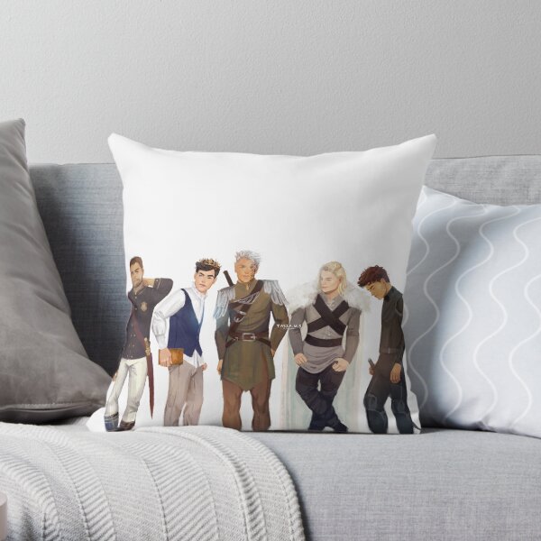 Men from Throne of Glass Throw Pillow