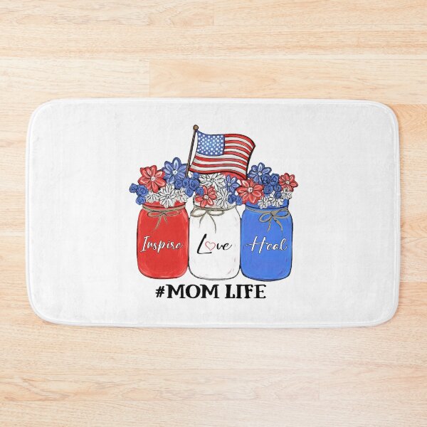 Item preview,  Inspire Love Heal Mom Life American Flag designed and sold by AlisonWalsh24.