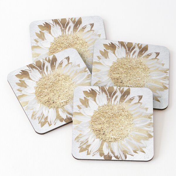 Item preview, Golden Sunflowers Modern floral art designed and sold by Glimmersmith.