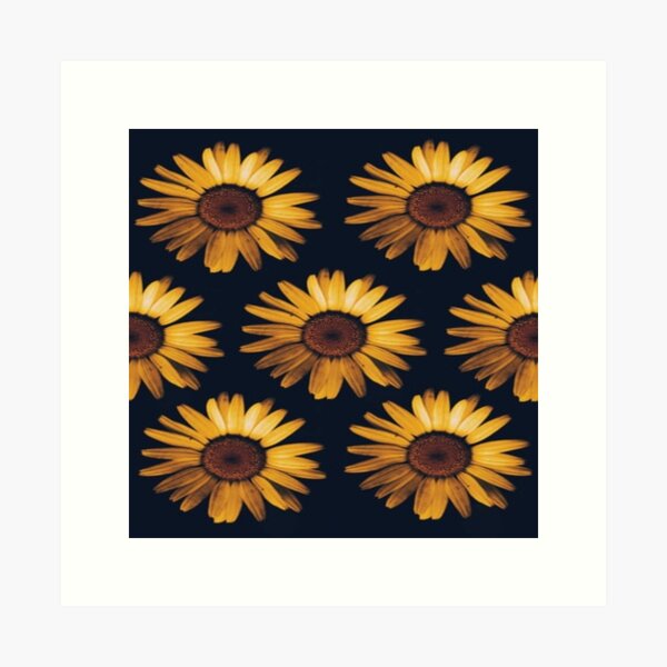 Wandbilder: Gemalte Sonnenblume