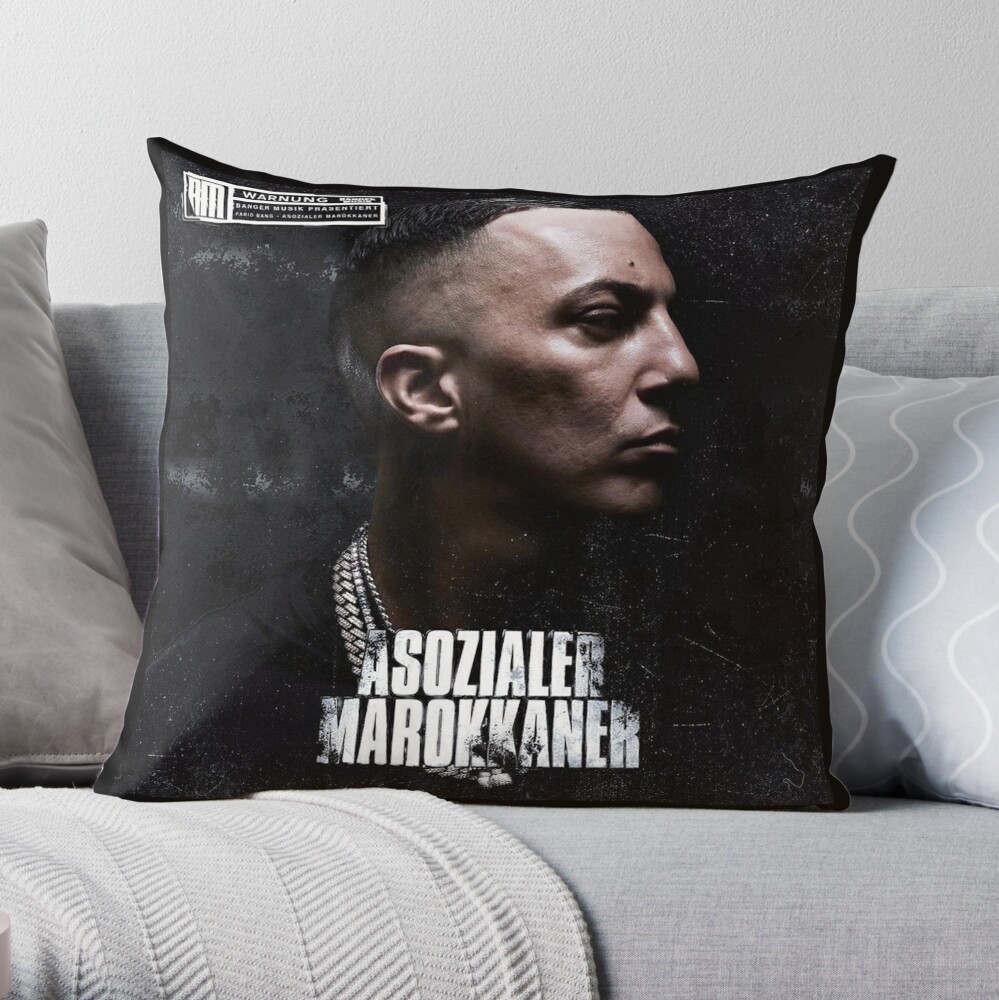 FARID BANG ASOCIAL MOROCCAN MERCH DESIGN Throw Pillow by AdonisDrip |  Redbubble