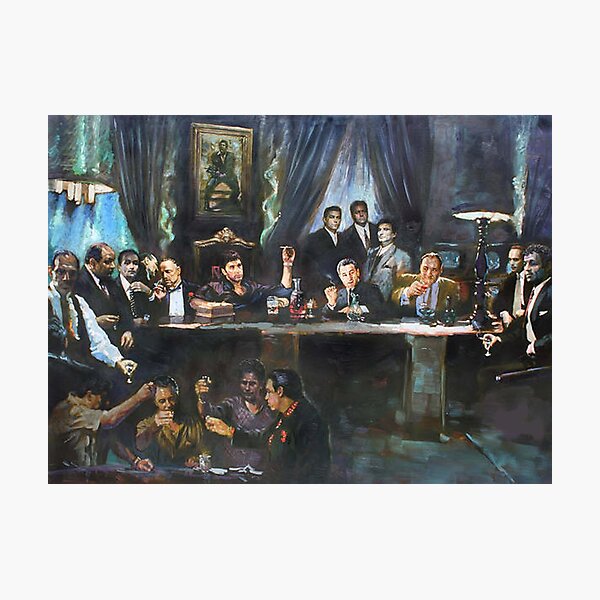 Fallen Last Supper Bad Guys Photographic Print