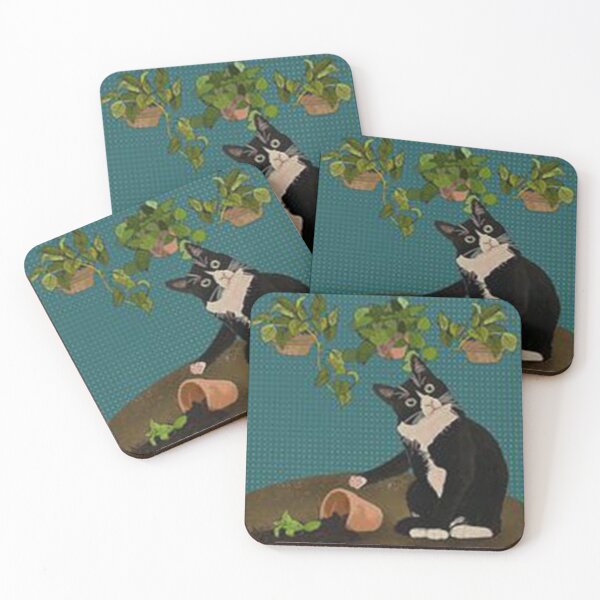 Item preview, Cat Drops Black Flower designed and sold by foguebigh.