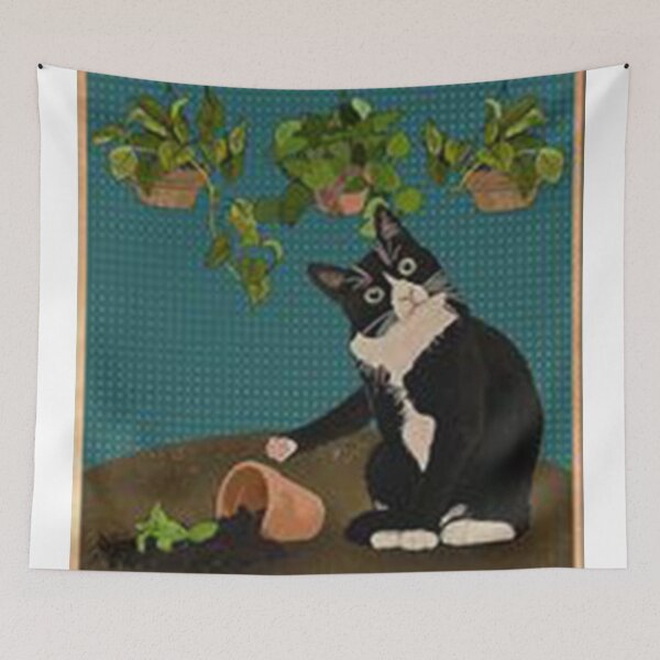 Item preview, Cat Drops Black Flower designed and sold by foguebigh.