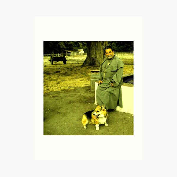 Friar & His Dog Art Print